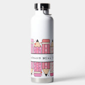 Bouteille D'eau Nom personnalisé Enseignant au crayon (Droite)