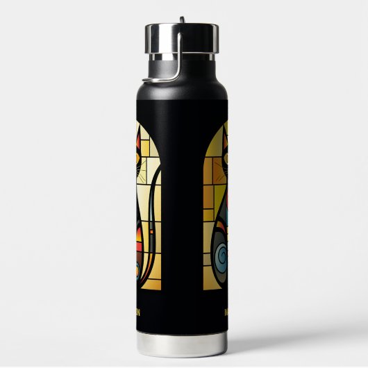 Bouteille D'eau Nom personnalisé Faux Chat en verre tendu (Évier)