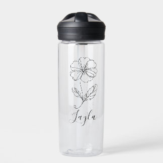 Bouteille D'eau Nom personnalisé Février primrose Fleur de naissan