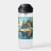 Bouteille D'eau Nom personnalisé Finlande Nature Illustration (Arrière)