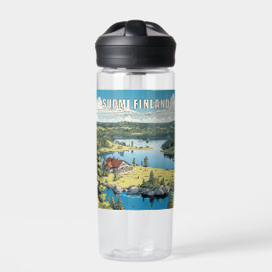 Bouteille D'eau Nom personnalisé Finlande Nature Illustration