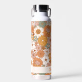 Bouteille D'eau Nom personnalisé floral Boho Terracotta Rétro (Avant)