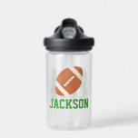 Bouteille D'eau Nom personnalisé Football Numéro Jersey<br><div class="desc">Design sportif pour enfants personnalisé.</div>