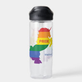 Bouteille D'eau Nom personnalisé Gay Unicorn (Arrière)