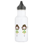 Bouteille D'eau Nom personnalisé irish dancing troupe cheveux brun (Gauche)