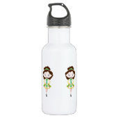 Bouteille D'eau Nom personnalisé irish dancing troupe cheveux brun (Dos)