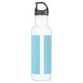 Bouteille D'eau Nom personnalisé mignon anges sur bleu (Dos)