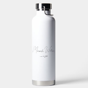 Bouteille D'eau Nom personnalisé minimaliste Élégant manuscrit