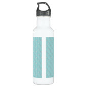 Bouteille D'eau Nom personnalisé Monogramme Turquoise Quilt Motif (Dos)