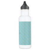 Bouteille D'eau Nom personnalisé Monogramme Turquoise Quilt Motif (Droite)