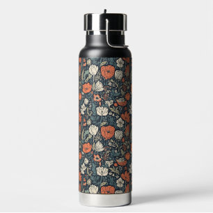 Bouteille D'eau Nom personnalisé Motif de fleurs colorées