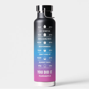 Bouteille D'eau Nom personnalisé Motivational Time Maker Rappel de