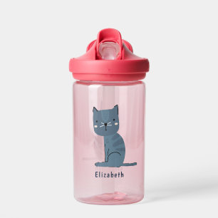 Bouteille D'eau Nom personnalisé Nordic Cute Cat