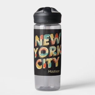 Bouteille D'eau Nom personnalisé NYC Typographie