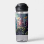 Bouteille D'eau Nom personnalisé Owl Forest (Arrière)