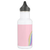Bouteille D'eau Nom personnalisé par rose mignon de licorne (Gauche)