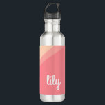 Bouteille D'eau Nom personnalisé Pastel Rainbow Cadeau personnalis<br><div class="desc">Ce nom personnalisé,  flacon d'eau arc-en-ciel pastel aux pastels vifs d'orange,  vert,  bleu et rose,  porte le nom de votre choix. Fait un merveilleux cadeau personnalisé pour les demoiselles d'honneur,  les anniversaires,  la fête de la mère,  la remise des diplômes et plus encore.</div>