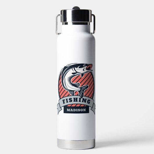 Bouteille D'eau Nom personnalisé Pêche (Salle de sport)