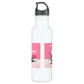 Bouteille D'eau Nom personnalisé Pink Classic Car (Dos)