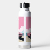 Bouteille D'eau Nom personnalisé Pink Classic Car (Gym)