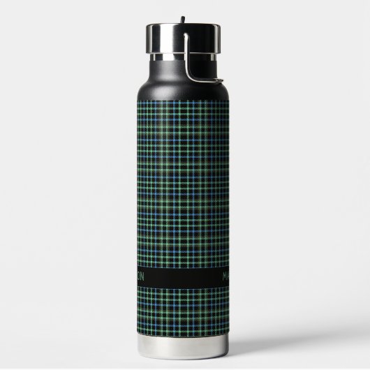 Bouteille D'eau Nom personnalisé Plaid / Tartan Motif (Gym)