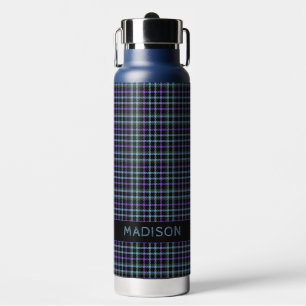 Bouteille D'eau Nom personnalisé Plaid / Tartan Motif