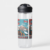 Bouteille D'eau Nom personnalisé Poster de voyage Canada (Extérieur)
