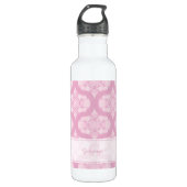 Bouteille D'eau Nom Personnalisé Retro 1970 Preppy In Pink Mandala (Devant)