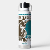 Bouteille D'eau Nom personnalisé Skate (Arrière)