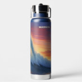 Bouteille D'eau Nom personnalisé Surf (Arrière)