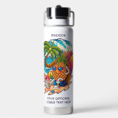 Bouteille D'eau Nom personnalisé Surfing Pineapple (Arrière)