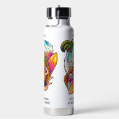 Bouteille D'eau Nom personnalisé Surfing Pineapple (Évier)