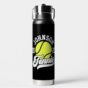 Bouteille D'eau NOM Personnalisé Tennis Lecteur Racket Ball Court
