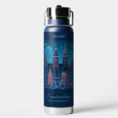 Bouteille D'eau Nom personnalisé / Texte Amsterdam (Arrière)