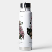 Bouteille D'eau Nom personnalisé, texte et couleur Flamant rose ro (Évier)