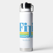 Bouteille D'eau Nom personnalisé / Texte Fiji (Arrière)