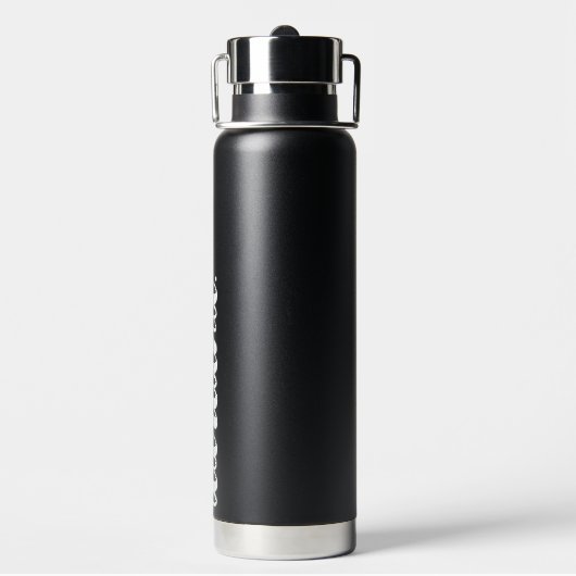 Bouteille D'eau Nom personnalisé Typographie de script moderne (Arrière)