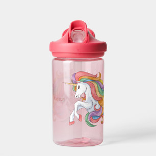 Bouteille D'eau Nom personnalisé Unicorne colorée