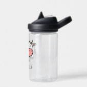 Bouteille D'eau Nom personnalisé Vache de dessin (Gauche)