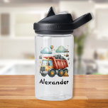 Bouteille D'eau Nom personnalisé Véhicules de construction Baby Bo<br><div class="desc">Désaltérez votre petite soif avec style avec notre nom personnalisé Construction Véhicules Bébé Boy Bouteille d'eau. Décorée avec de charmantes conceptions de véhicules de construction et customisée avec le nom de votre bébé garçon, cette bouteille d'eau ajoute une touche ludique au temps d'hydratation. Conçue à partir de matériaux durables et...</div>