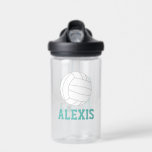 Bouteille D'eau Nom personnalisé Volleyball Jersey<br><div class="desc">Design sportif pour enfants personnalisé.</div>