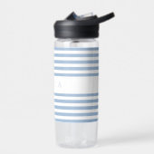 Bouteille D'eau Nom Rayures Bleues Modernes (Gauche)