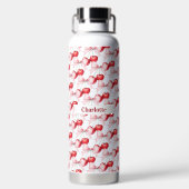 Bouteille D'eau Nom rose arc cerise (Plage)