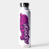 Bouteille D'eau Nom Super Supergirl et Bouclier S (Gauche)