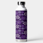 Bouteille D'eau Nom tendance Purple Flower Doodle Motif (Droite)