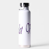 Bouteille D'eau Nom Violet Floral Pourpre, (Plage)