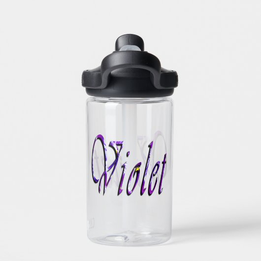 Bouteille D'eau Nom Violet Floral Violet, (Salle de sport)