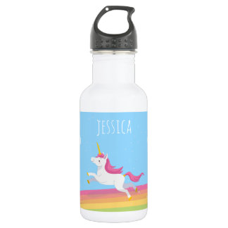 Bouteille d'eau nommée personnalisée d'arc-en-ciel