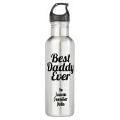 Bouteille D'eau Noms des meilleurs enfants de papa (Devant)