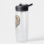 Bouteille D'eau Norvégien Rosemaling Folk Art Heart (Gauche)